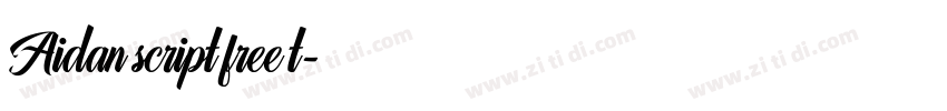 Aidan script free t字体转换